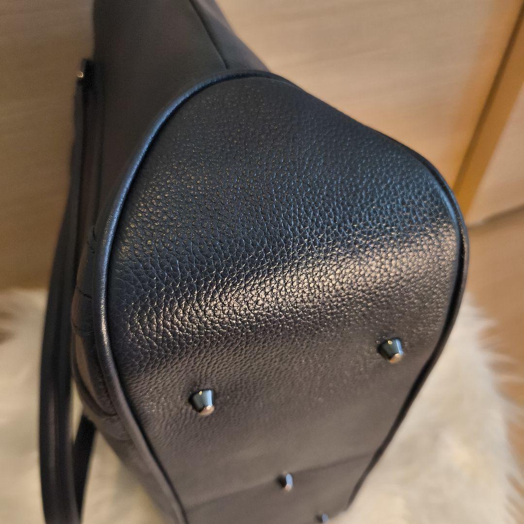 BLUE SINCERE　ビジネスバッグ　トート　レザー　紺色　A4可　肩掛け可