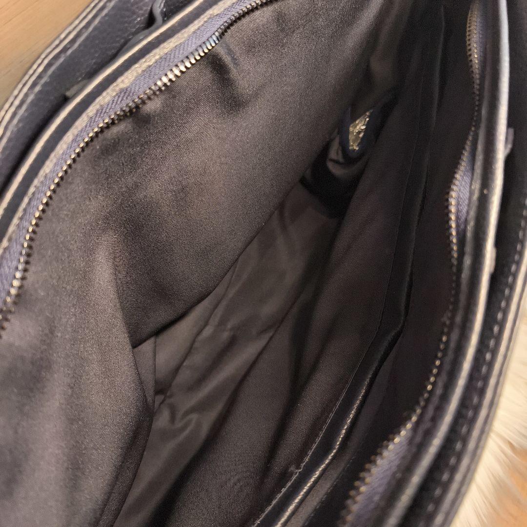 BLUE SINCERE　ビジネスバッグ　トート　レザー　紺色　A4可　肩掛け可