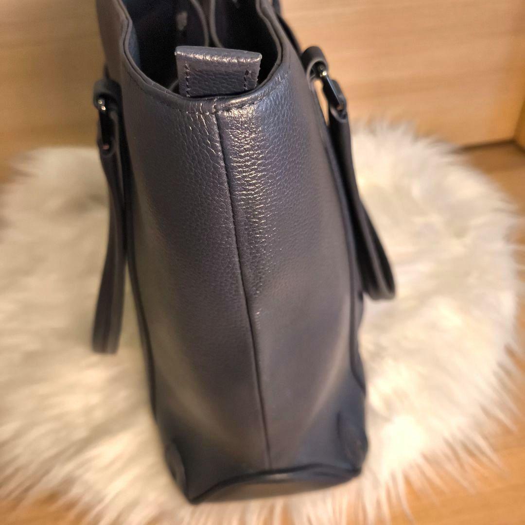 BLUE SINCERE　ビジネスバッグ　トート　レザー　紺色　A4可　肩掛け可