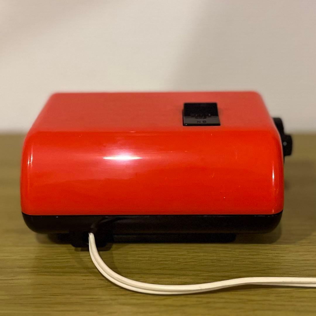 【メンテ済・動作正常】美品！CITIZENパタパタ時計ハイリーフカーチス 赤黒