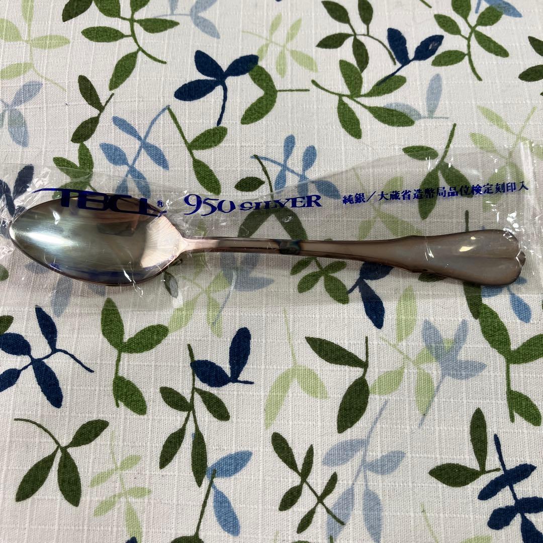 【お値下げしました】TBCL シルバースプーン5本＋シルバーポリシングクロス
