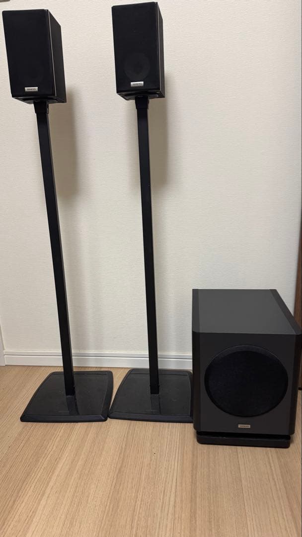 ONKYOスピーカー+ウーファー D-109XM/SWA-V60 スタンド付き