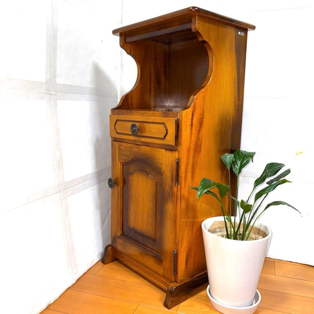 カリモク コロニアル ヴィンテージ 電話台 花台 飾台 オブジェ台