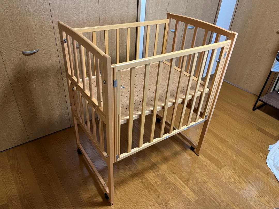 ヤマサキ コンパクトベッド ツーオープン ミニベッド　90×60cm