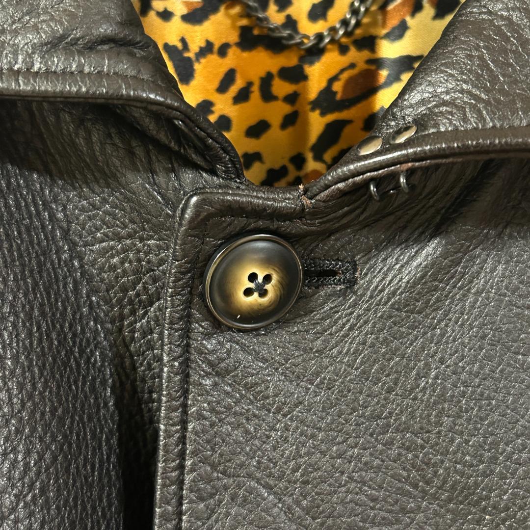 レア　NEXUS7 MADMAXX　ディアスキン　鹿革　レオパード　レザー　黒