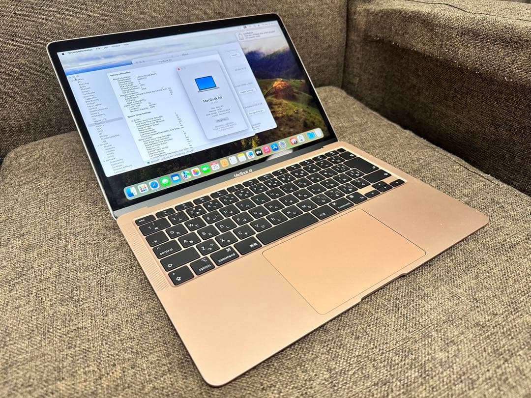 MacBook Air M1 13インチ ゴールド　16GB バッテリー100%