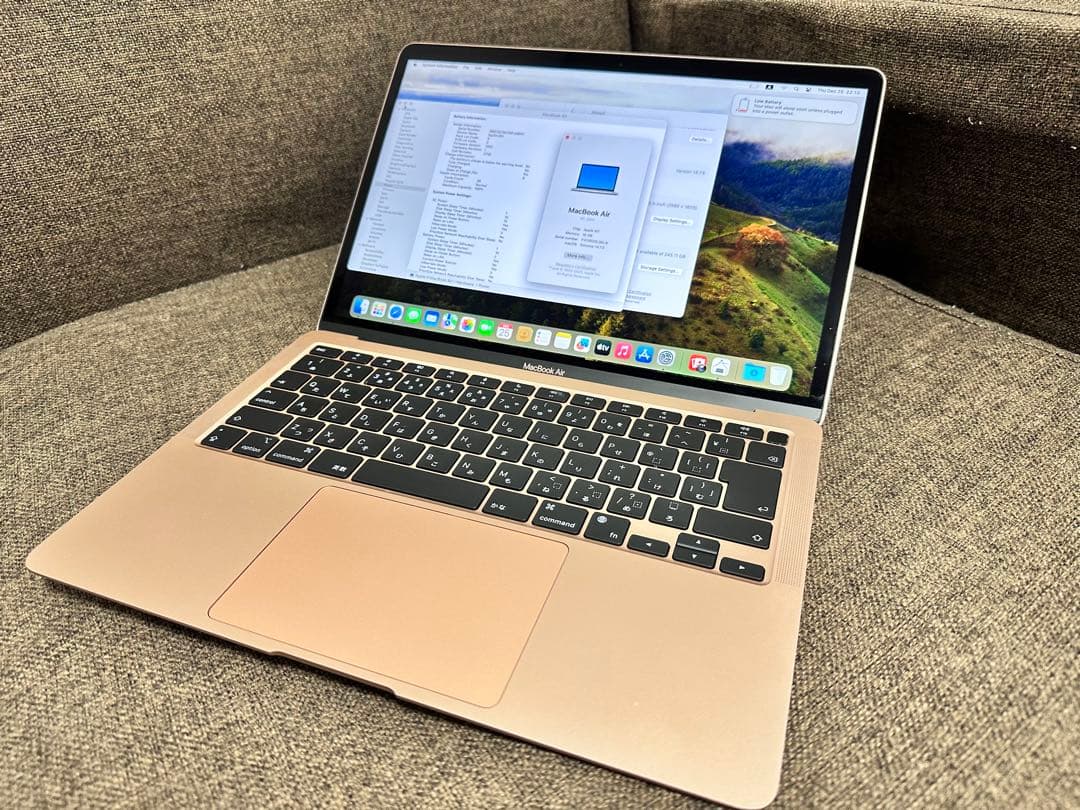 MacBook Air M1 13インチ ゴールド　16GB バッテリー100%