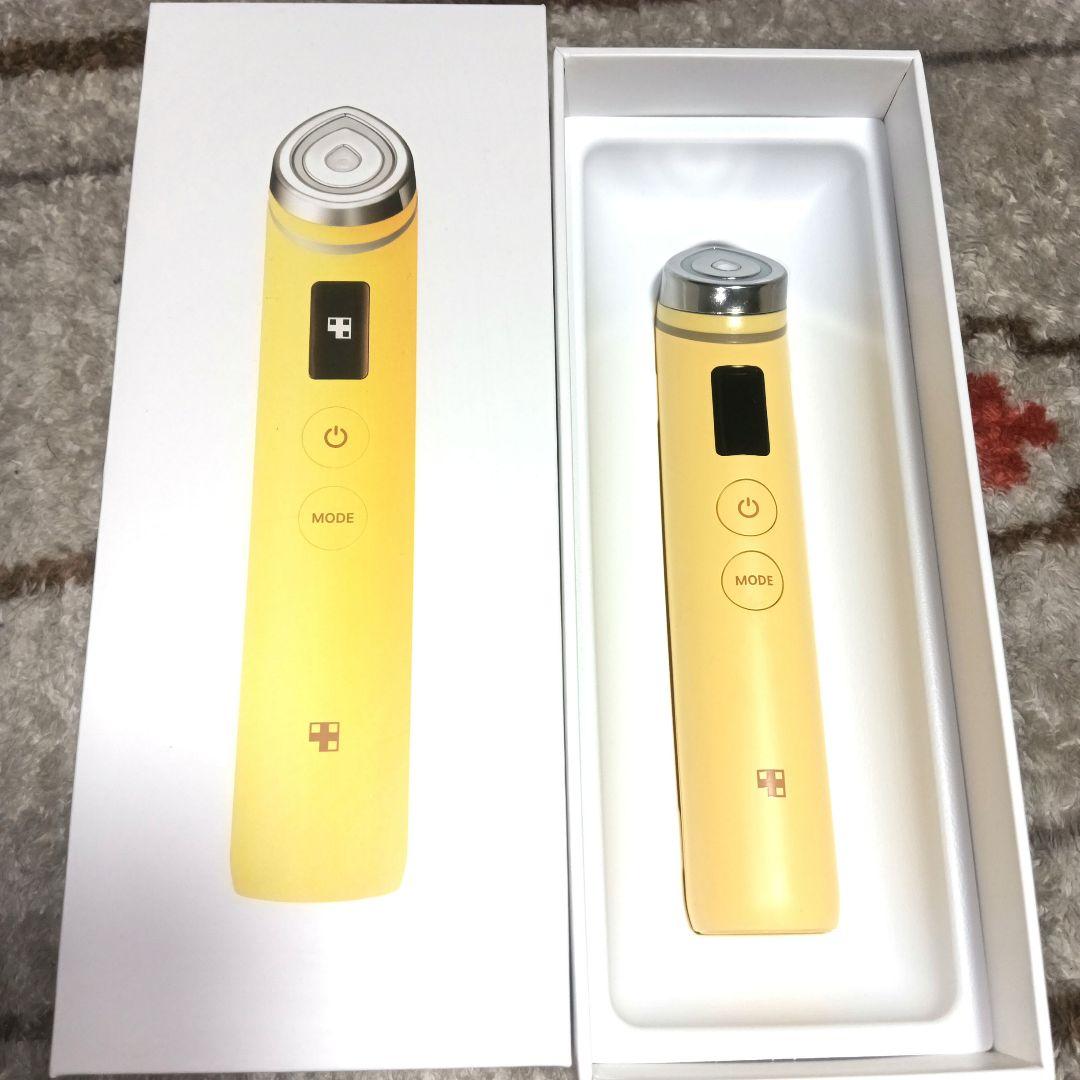 メディキューブ AGE-Rブースタープロ 美顔器 イエロー くまキャップつき