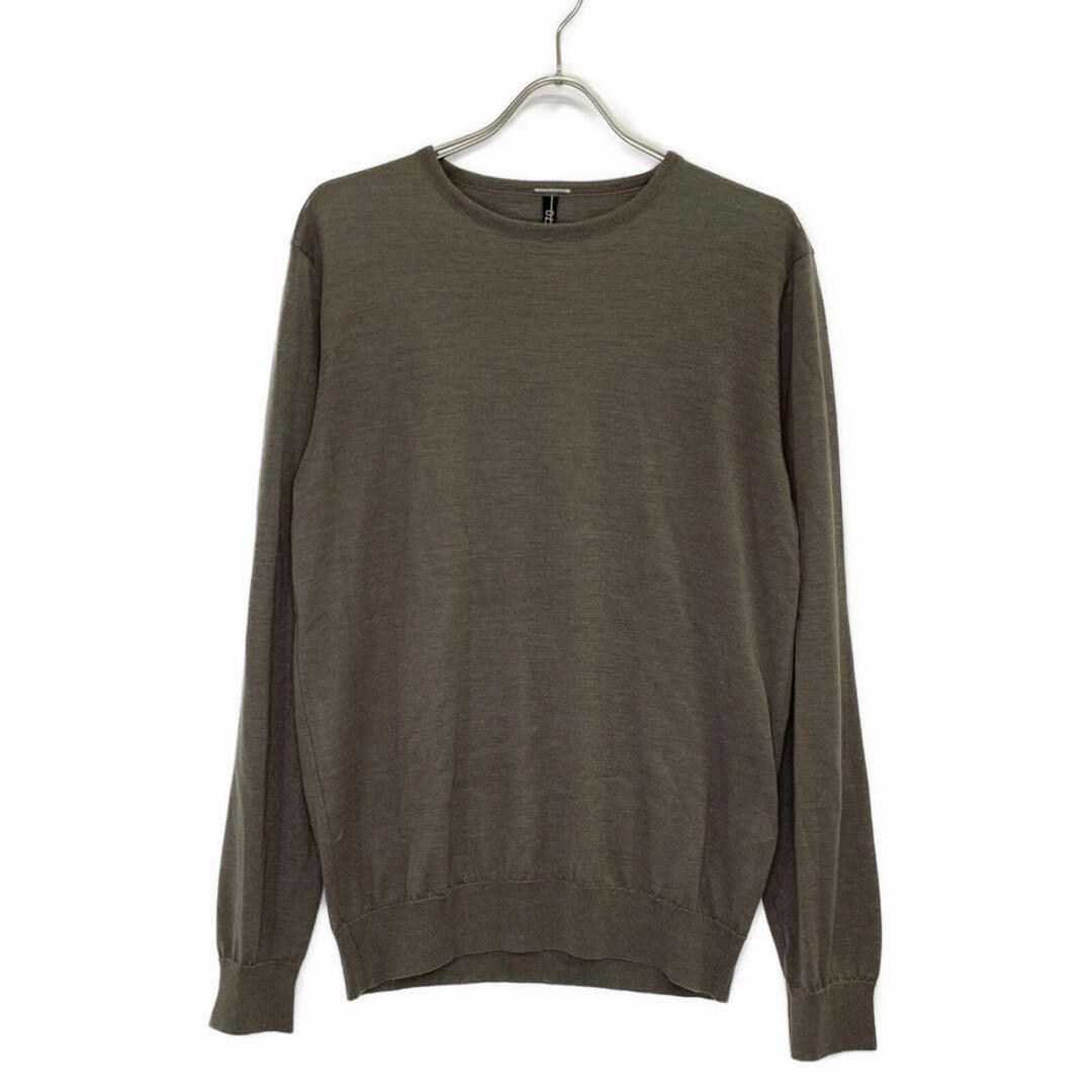 トレンタセッタンタ 30/70 ブラウン カシミヤシルク クルーネックニット48