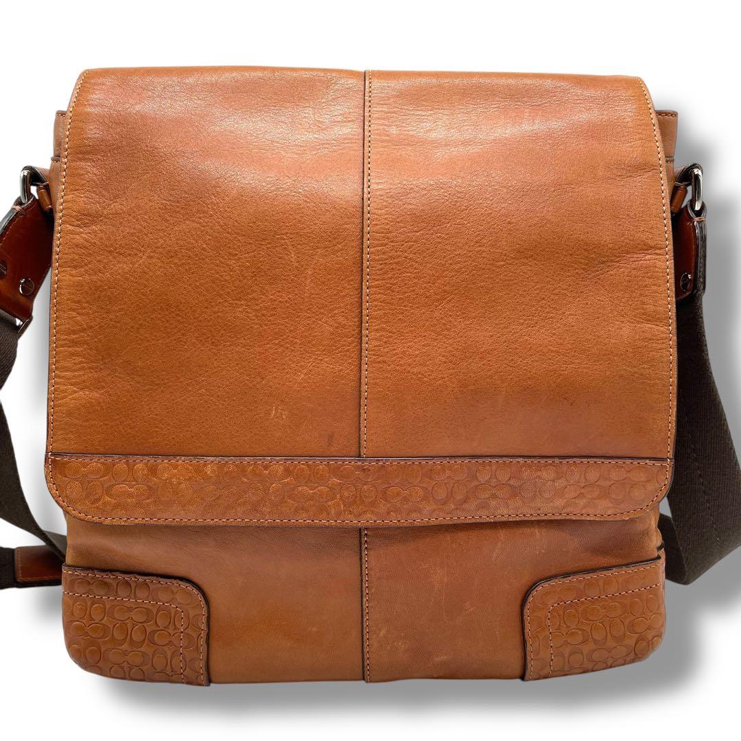 COACH コーチ☆グラマシー ショルダーバッグ A4収納可能 グラムレザー