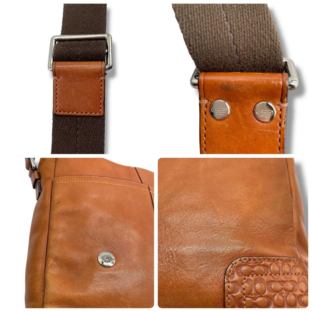 COACH コーチ☆グラマシー ショルダーバッグ A4収納可能 グラムレザー