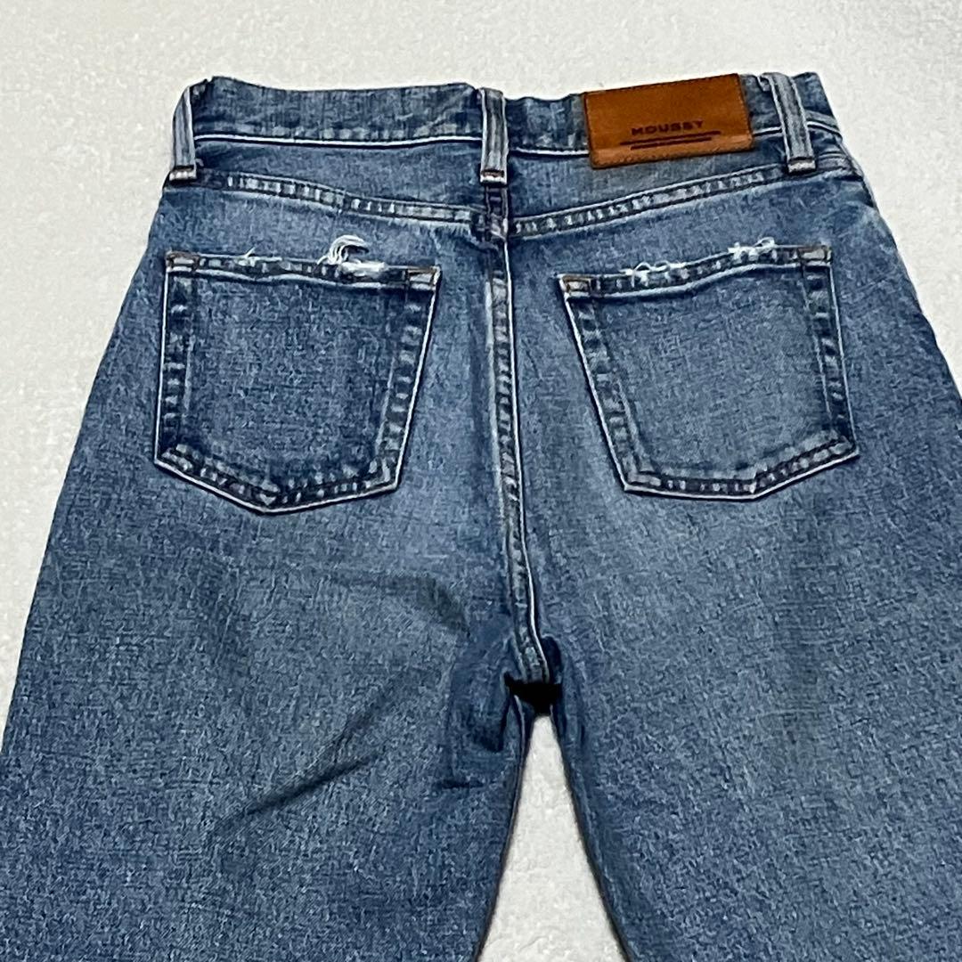 MOUSSY MVS FLARE 24 インディゴ コットン フレア ロング丈