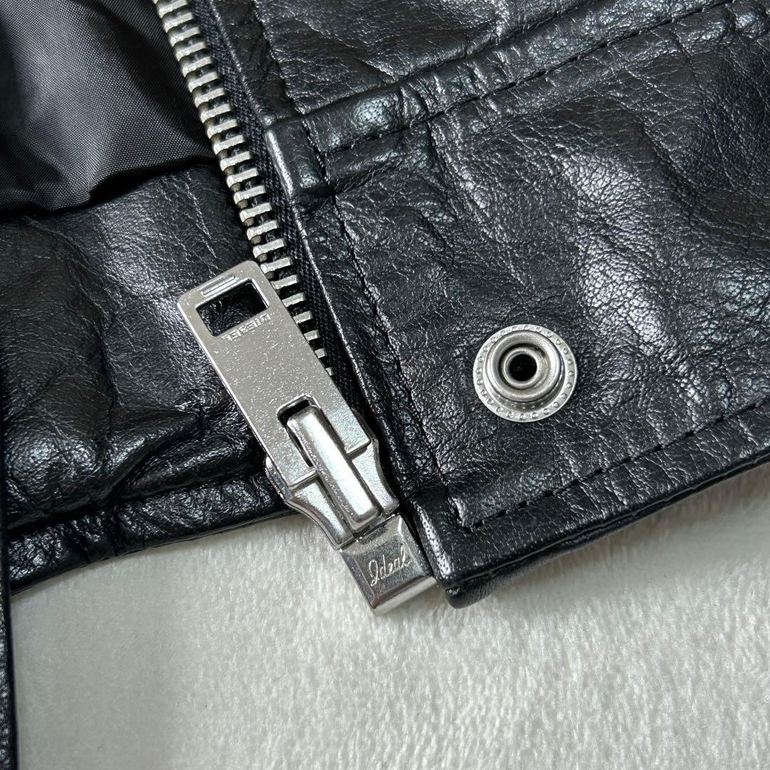 美品ディーゼル レザー シングルライダース ジャケット L レーシング 革ジャン