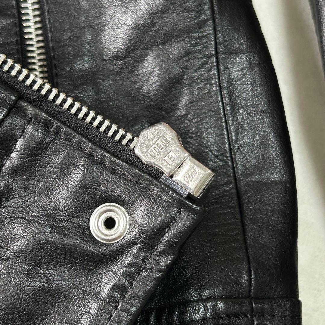 美品ディーゼル レザー シングルライダース ジャケット L レーシング 革ジャン