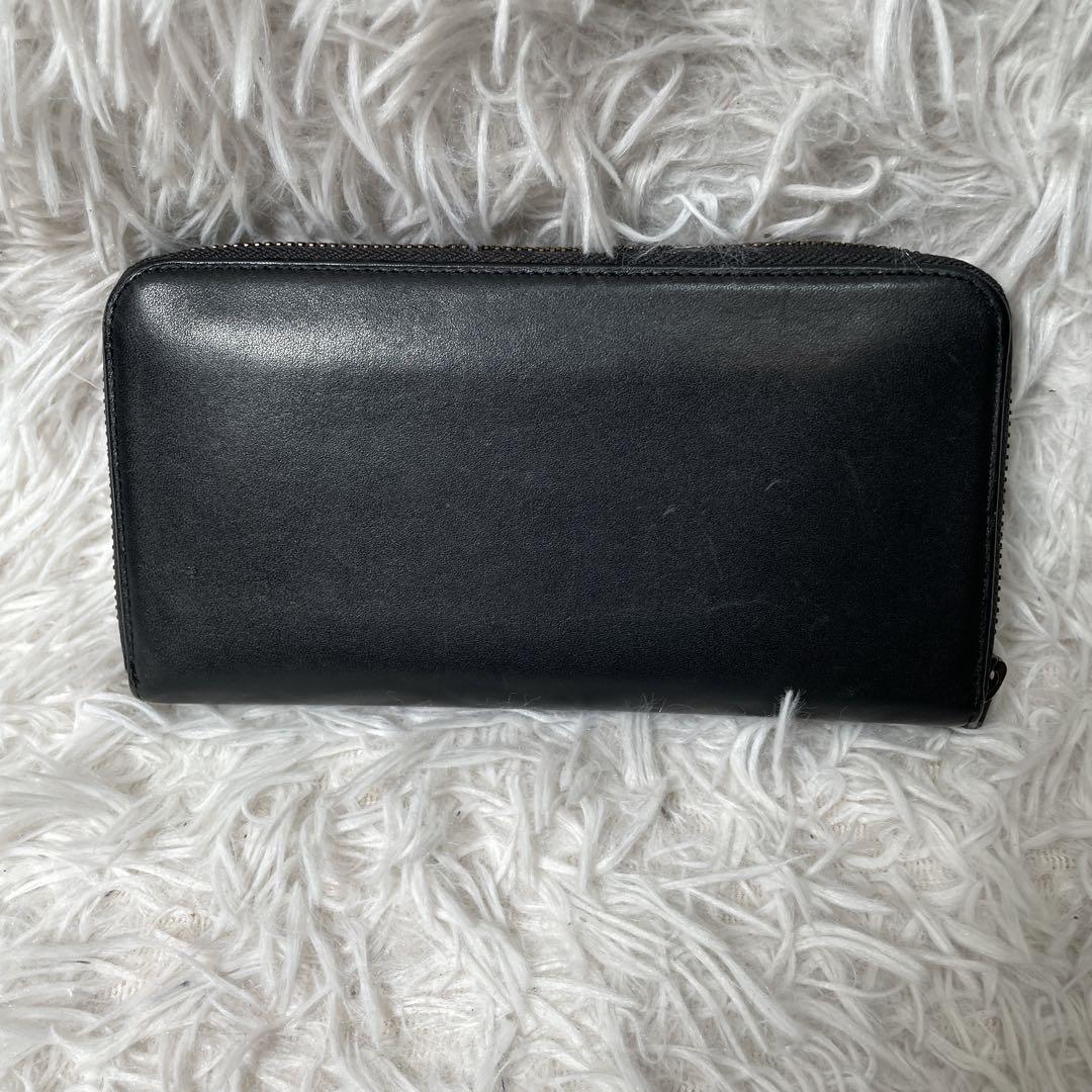 美品　ポロラルフローレン　ラウンドファスナー　長財布　レザー　ポロベア　スキー