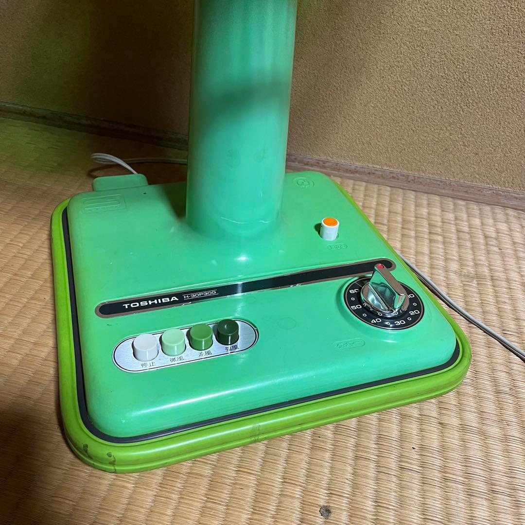 昭和レトロ　レトロポップ　グリーンファン　東芝扇風機　30cm ３枚ファン