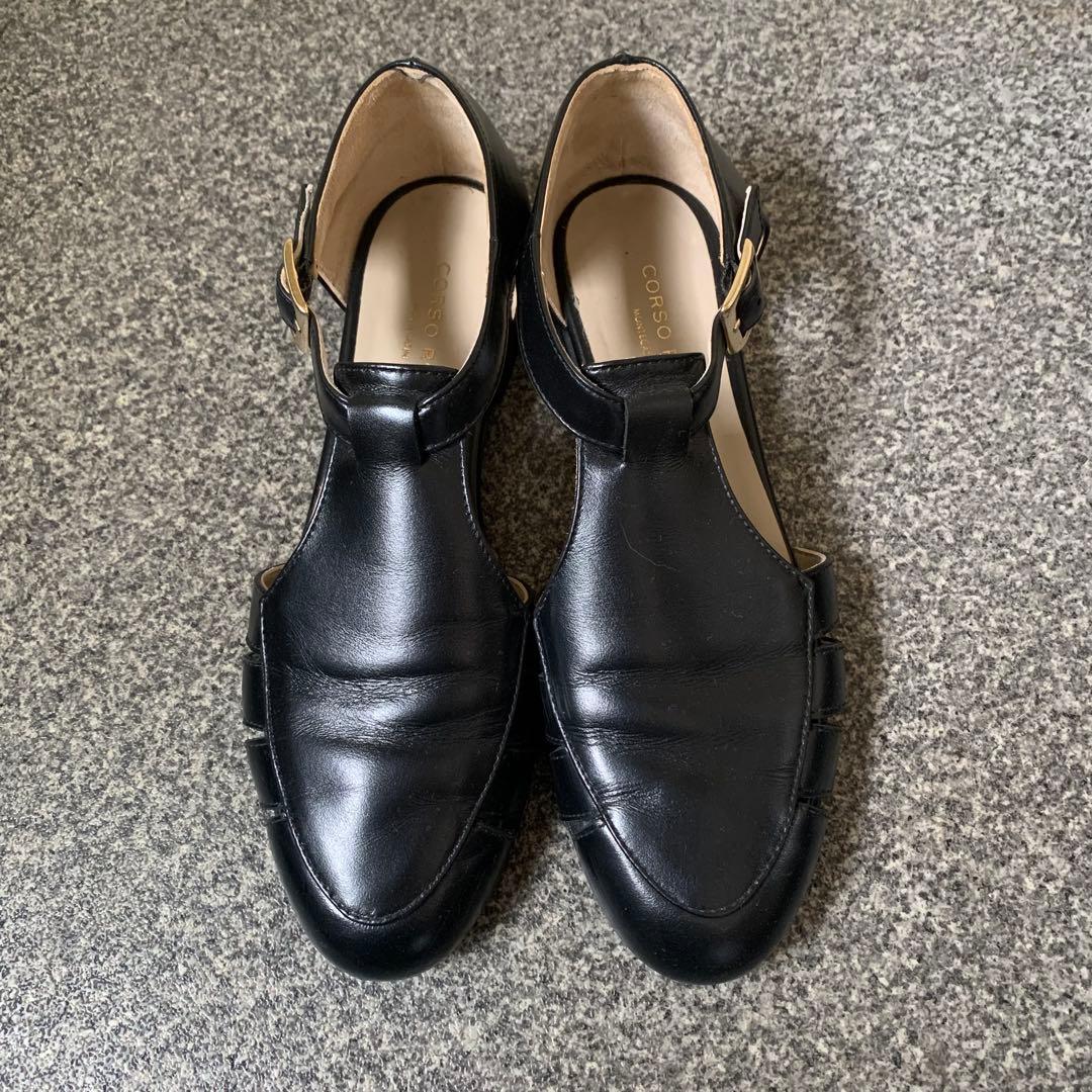 コルソローマノーヴェCORSO ROMA 9グルカサンダル/サイズ37ブラック