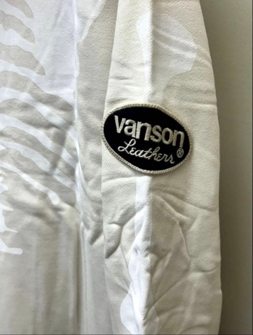 vanson スケルトンプリント フルジップパーカー XL