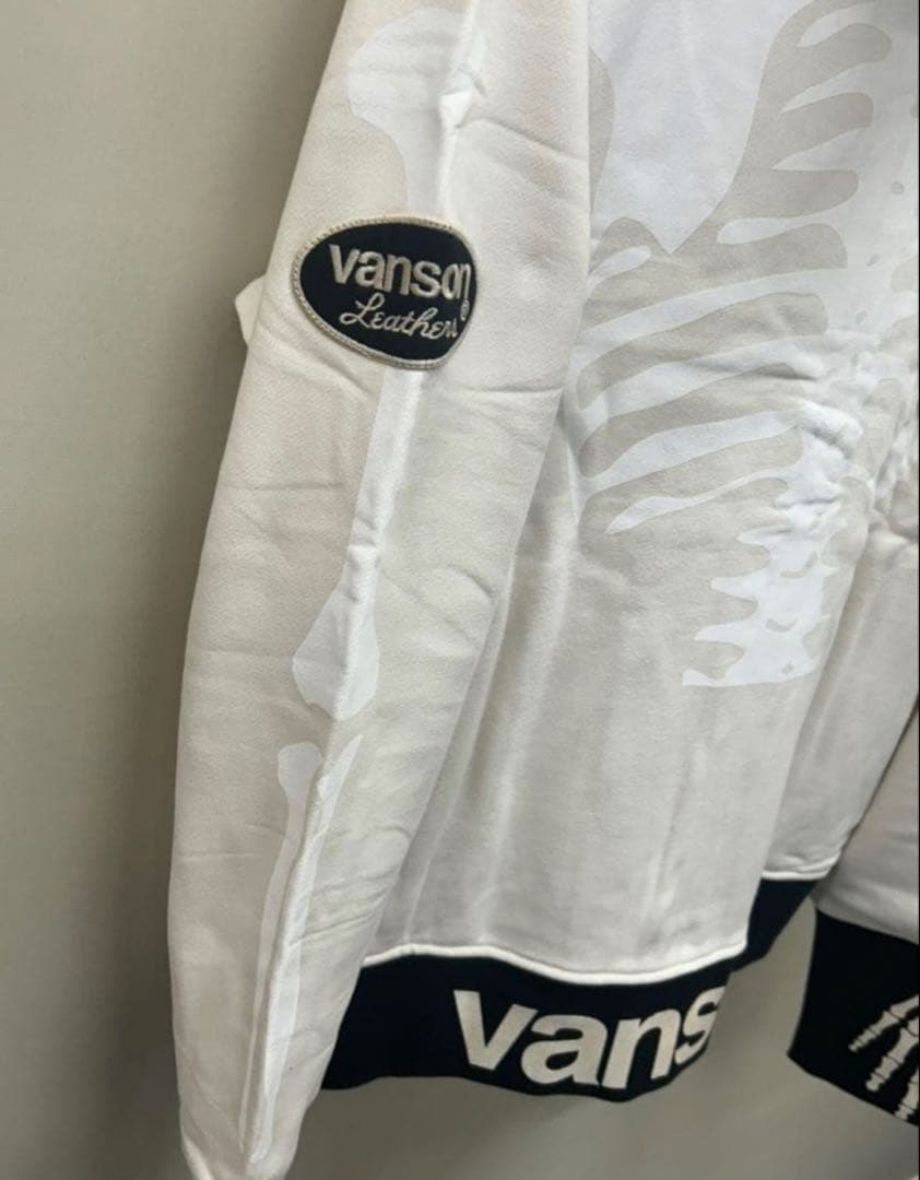 vanson スケルトンプリント フルジップパーカー XL
