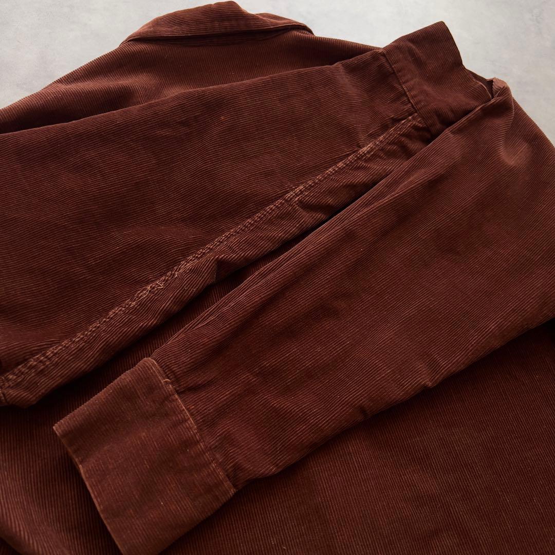 50s 袋縫い オープンカラー コーデュロイ シャツ ヴィンテージ ビンテージ