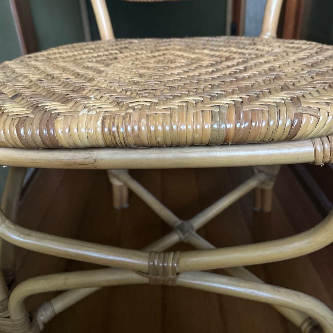 籐 ラタンチェア アームチェア 椅子 古家具 古道具 古民家