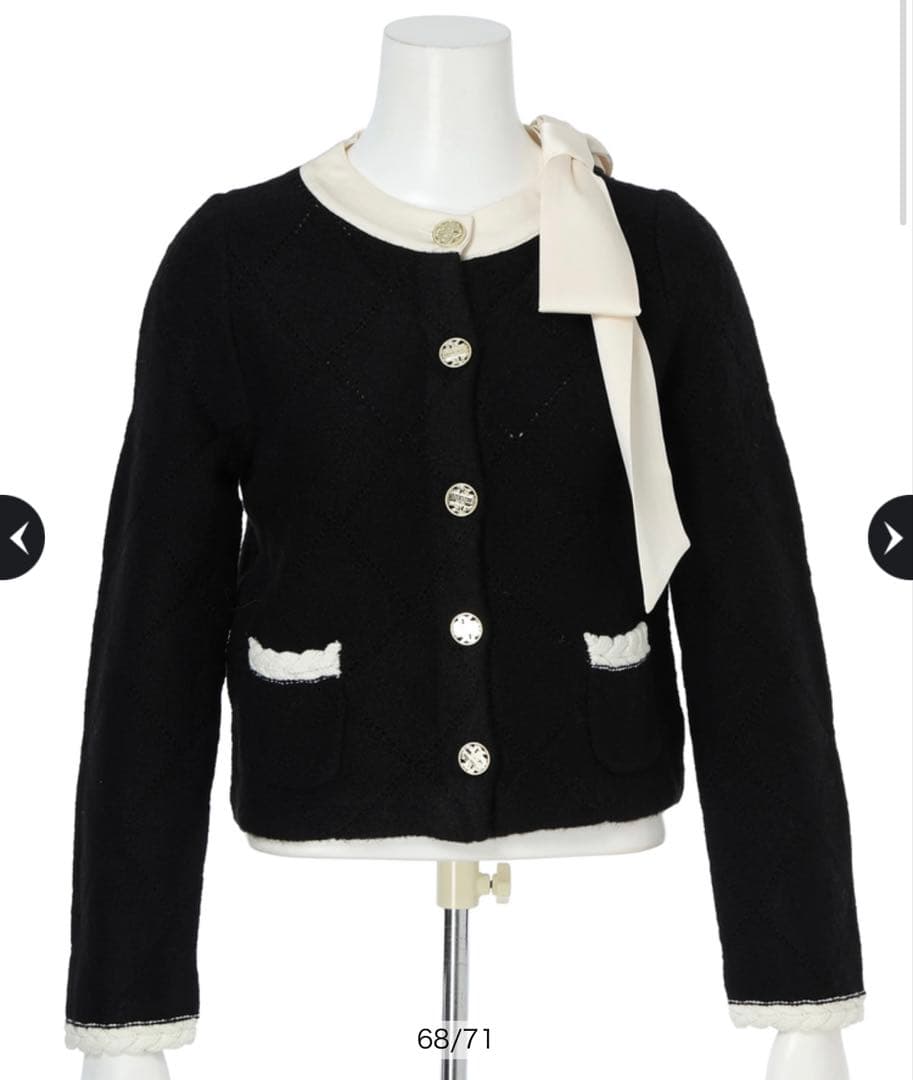 トップス Rirandture MARIEBELLE Ribbon Knit Jacket