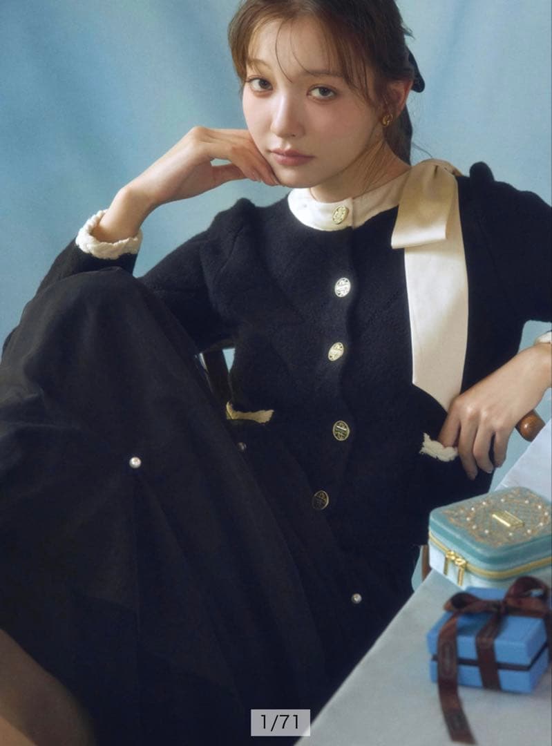 トップス Rirandture MARIEBELLE Ribbon Knit Jacket