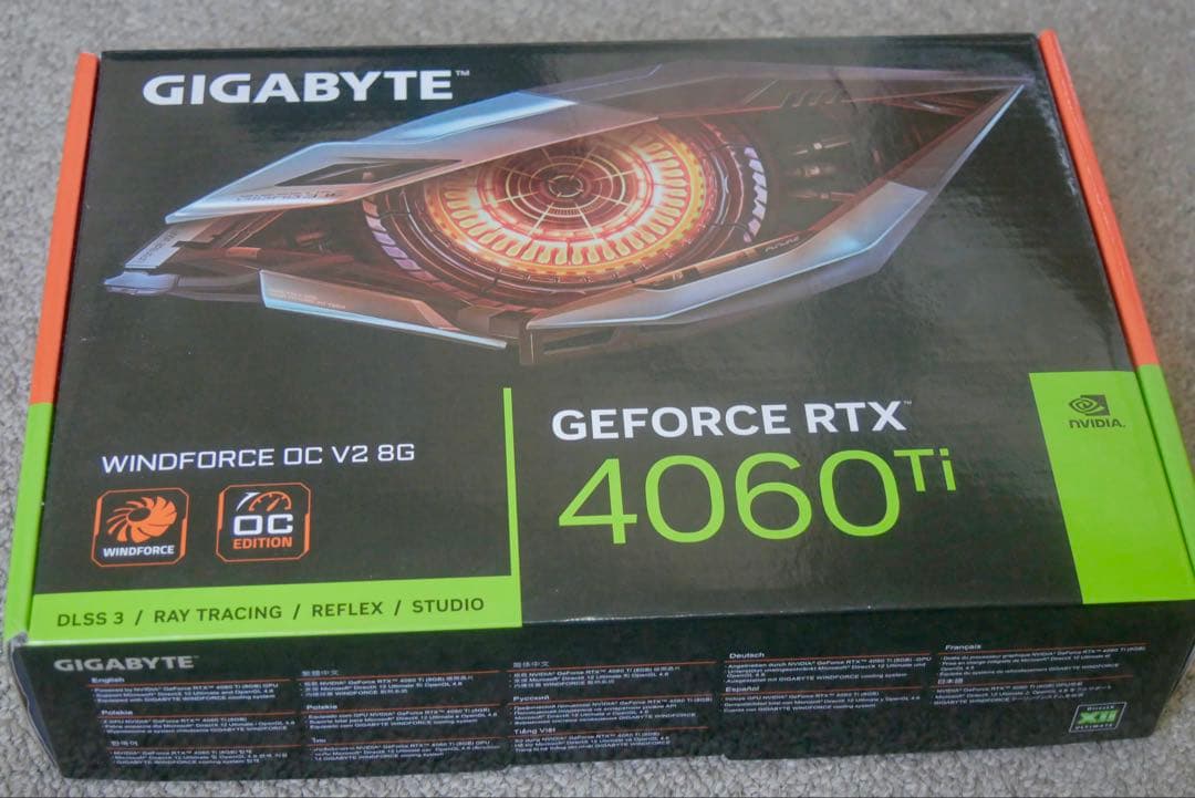 グラフィックボード・グラボ・ビデオカード GIGABYTE RTX 4060Ti WINDFORCE OC V2 8G