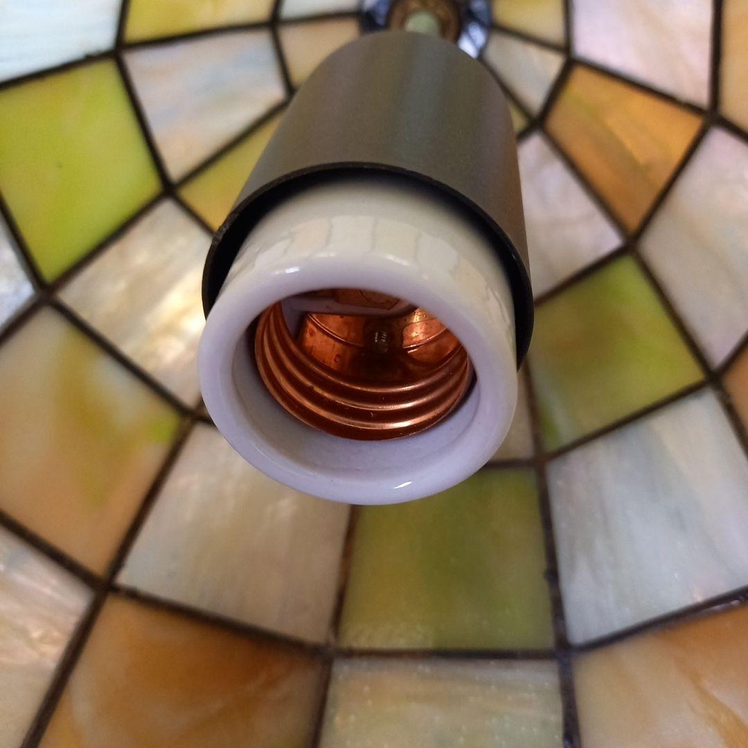 ヴィンテージ　ペンダントステンドガラスランプ