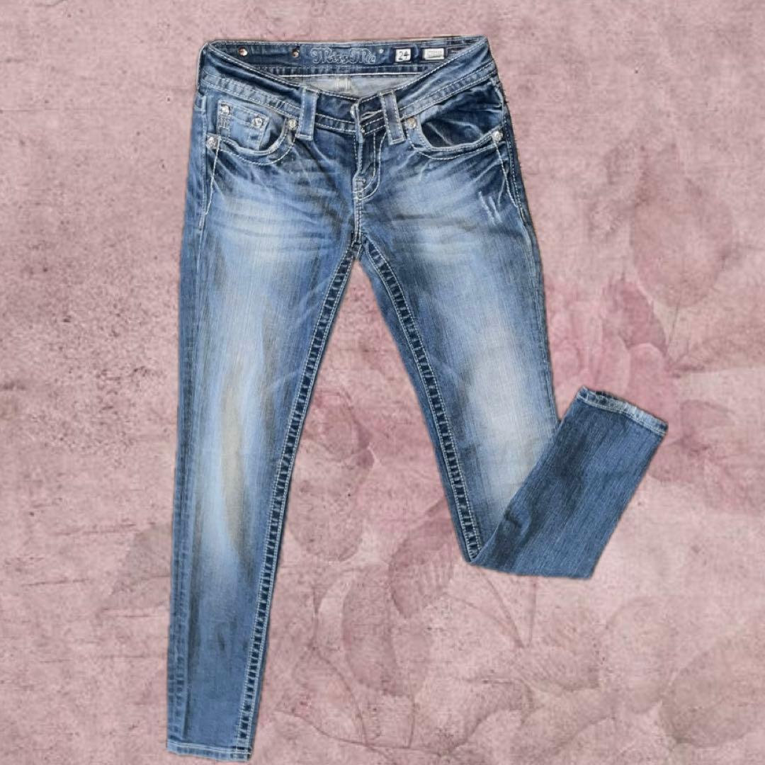 00s Y2K miss me ローライズスキニーデニム サイズ24