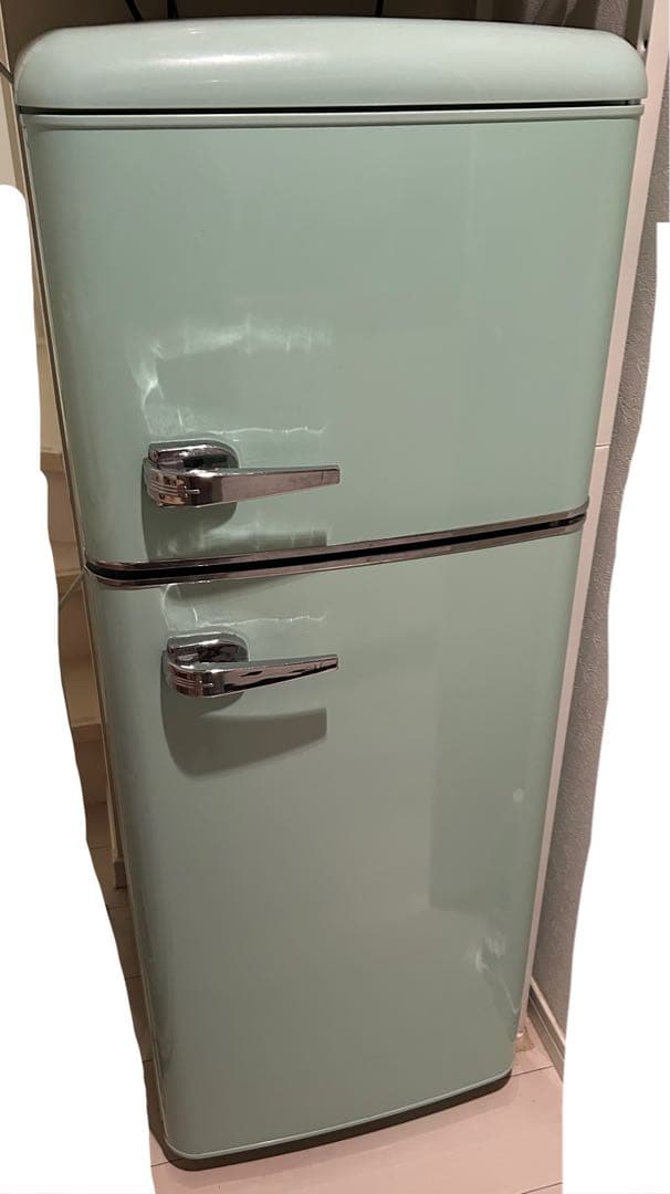 Retro 冷凍冷蔵庫 114L ミントグリーン　1人暮らし　中古