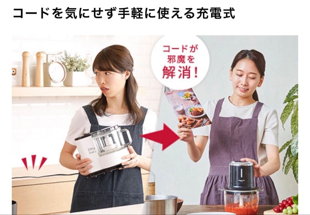 【未使用】TESCOM コードレスフードプロセッサー