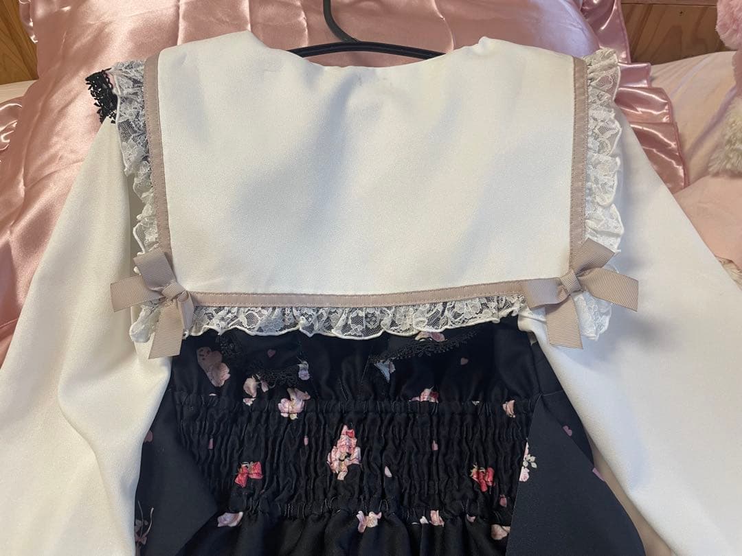 LIZLISA アフタヌーンティー柄 ワンピース　黒