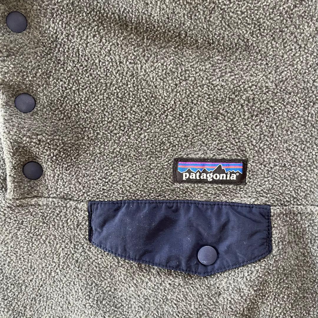 Patagonia Snap-Tフリース★ネイビー×グレーレディースM柴田ひかり