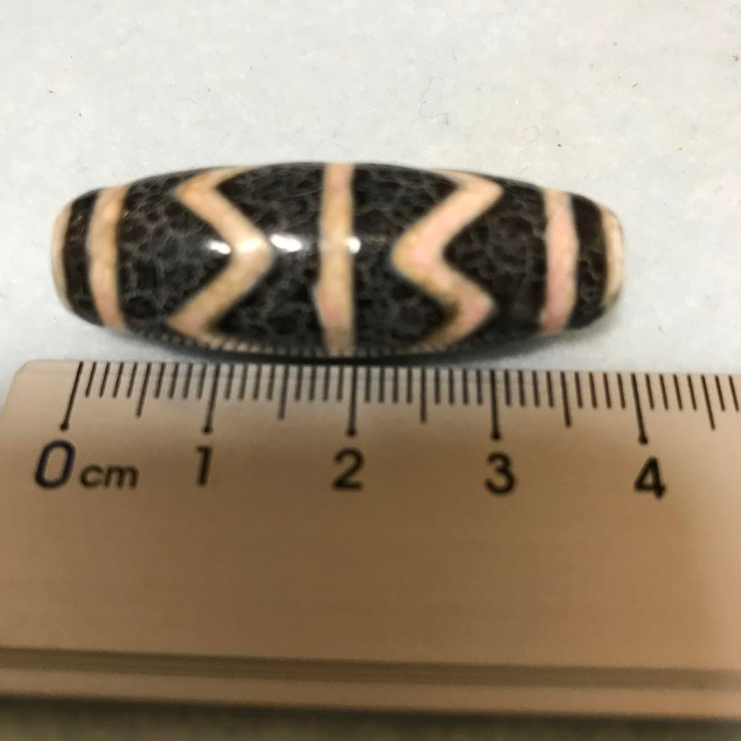 超激レア珍品！古代老礦石　水紋天珠　フジヤマ