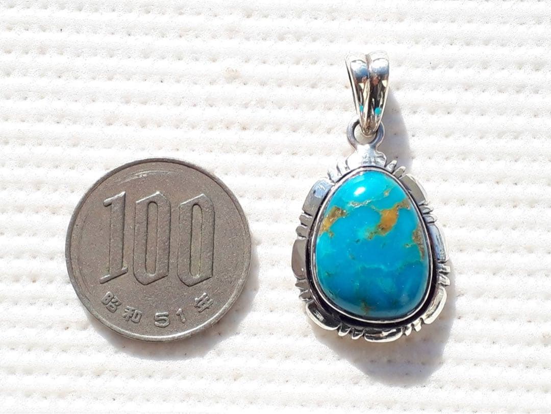 最終※シルバー925 ターコイズ トップ ナバホ ジュエリー インディアン