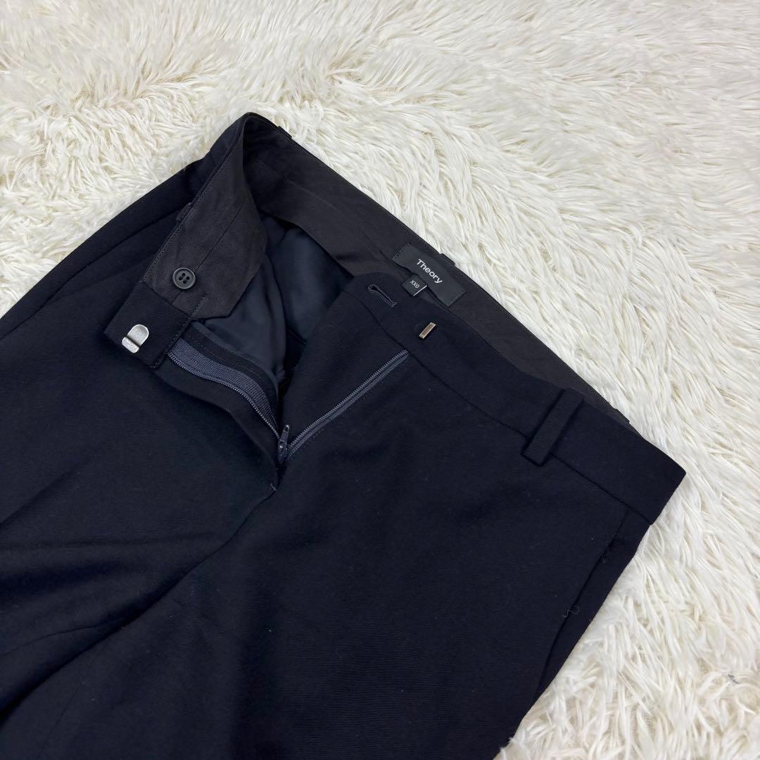 専用セオリー ノーカラージャケット パンツスーツ セットアップ ネイビー