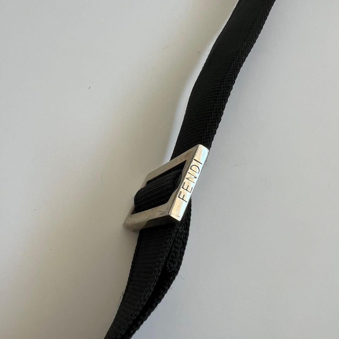 バッグ FENDI LOGO PLATE NYLON SHOULDER BAG