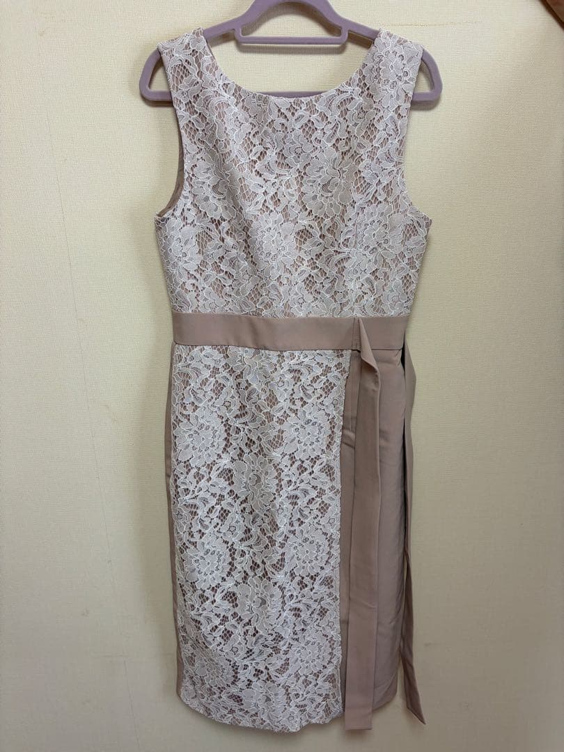 Ambient レース ノースリーブ ひざ丈ワンピース