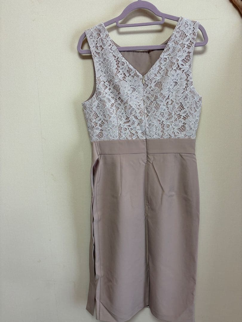 Ambient レース ノースリーブ ひざ丈ワンピース