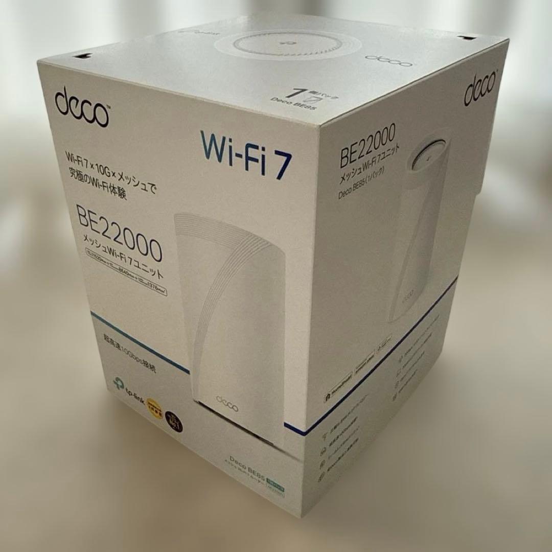TP-Link DecoBE85 トライバンドメッシュWi-Fi 7ユニット美品