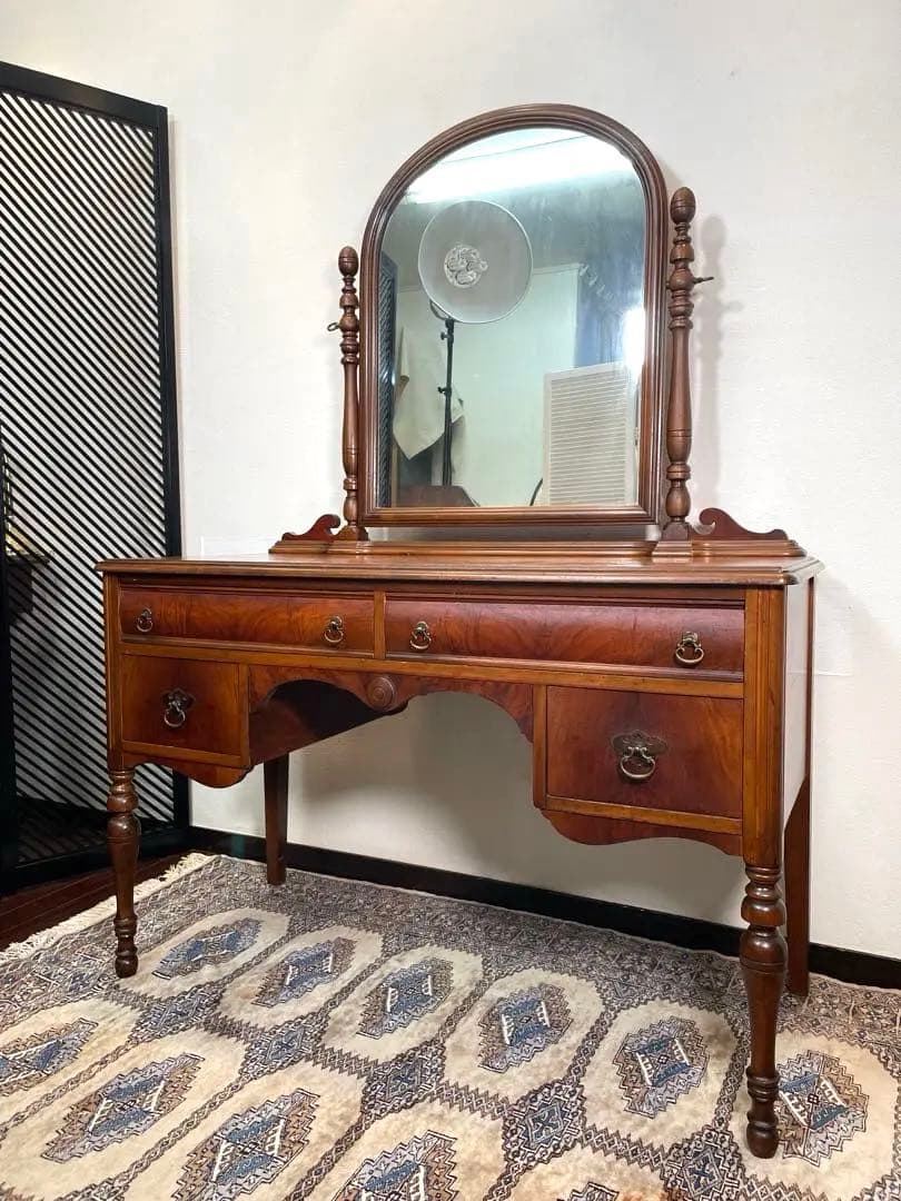 ヴィンテージ ドレッサーチェスト ウォールナット 英国 ミラー 鏡 イギリス