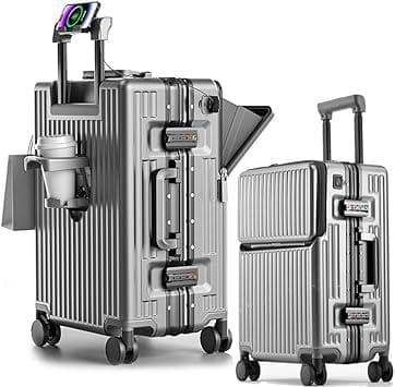 Sサイズ アルミフレームスーツケース フロントオープン キャリーケース