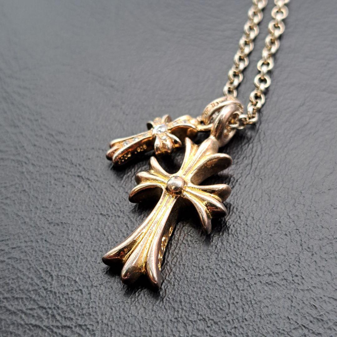 ネックレス　ダブルフェイス　ダブルクロス　925　SV