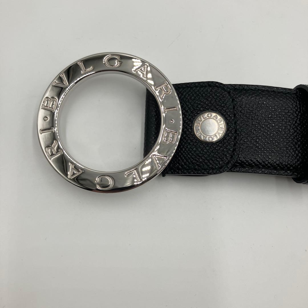 箱付き極美品✨ブルガリ ベルト サークルロゴ ビーゼロワン レザー ブラック