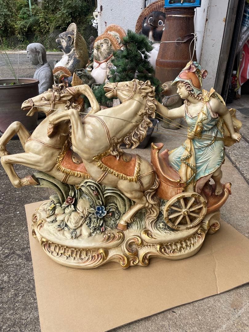 BEBE【ITALY】馬車ベンハー　ロココ調　西洋美術品　置物　オブジェ