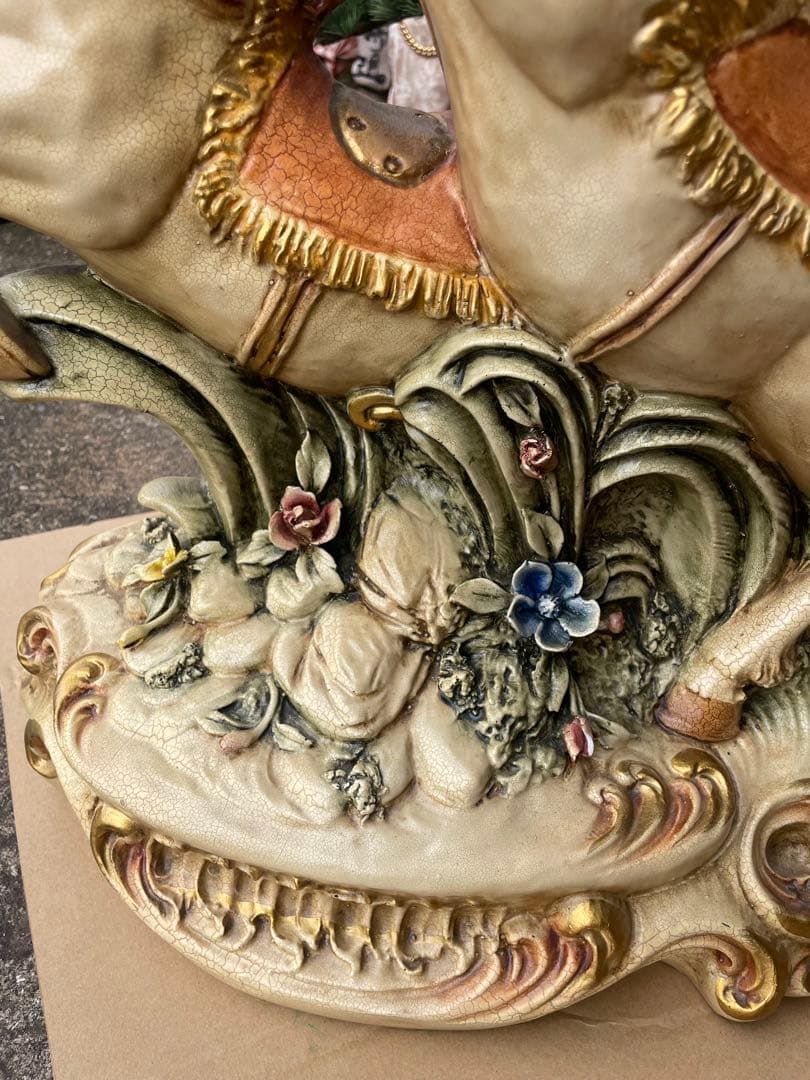 BEBE【ITALY】馬車ベンハー　ロココ調　西洋美術品　置物　オブジェ