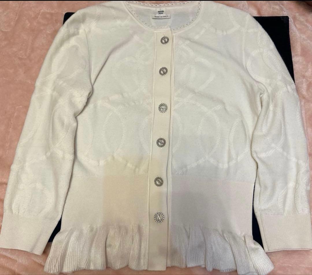 ‼️お値下げ‼️25年秋冬　エルメス ライトカーディガン ハーフスリーブ パルフロワ
