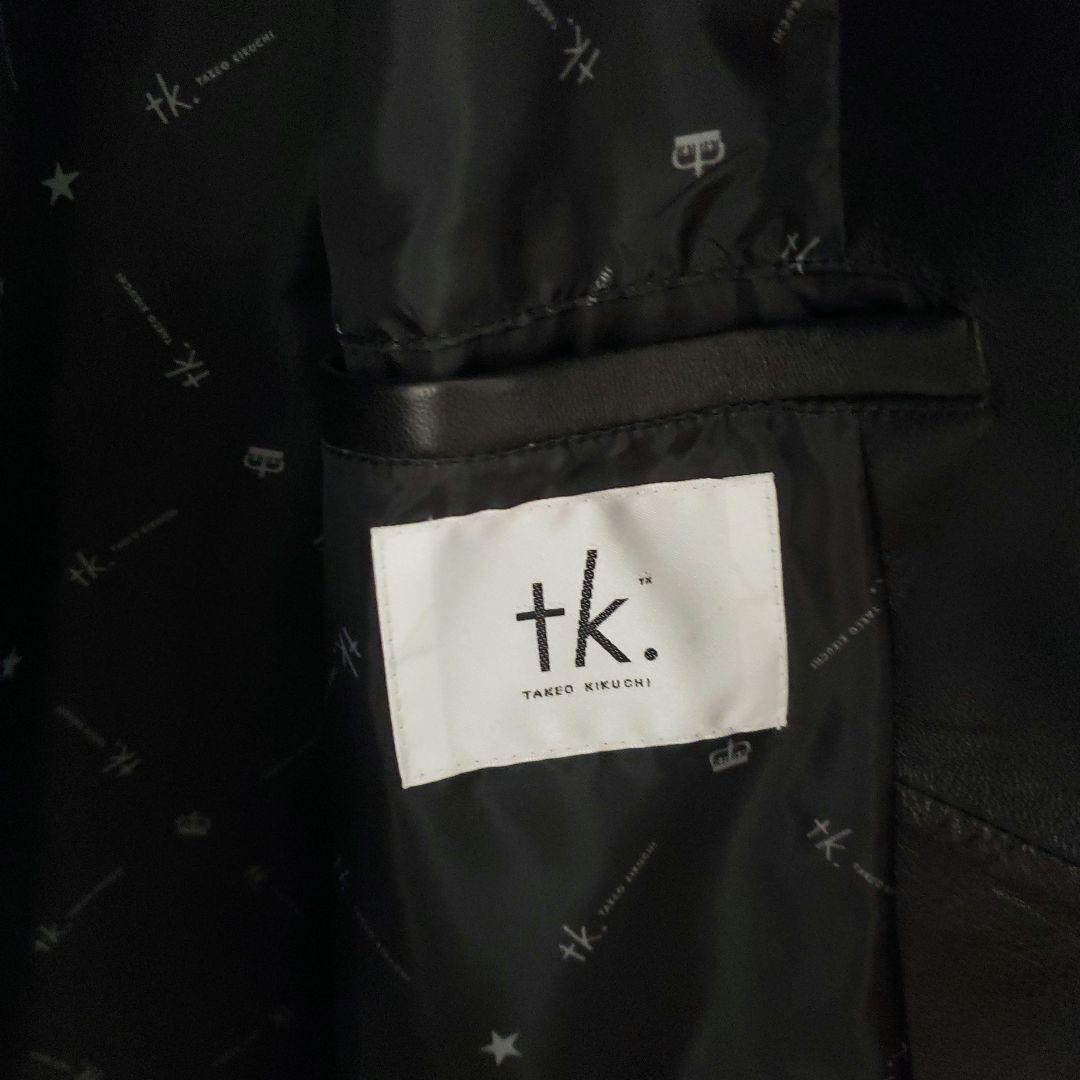 タケオキクチ ラムレザーシングルライダースジャケット