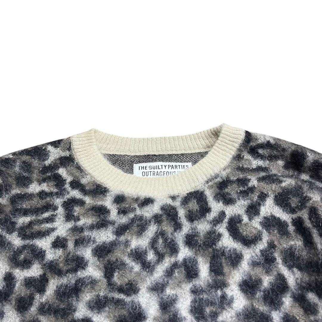 WACKO MARIA レオパード柄 モヘア ニット セーター 総柄 S